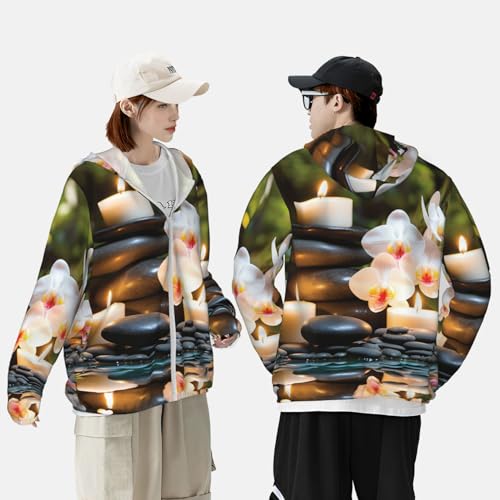 Chaqueta de protección solar con capucha negra miniatura 2