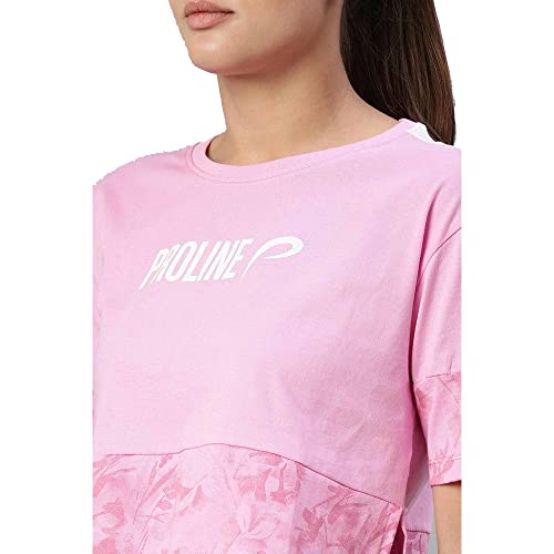 Image of Proline Cotton Solid Round Neck Womens T-Shirt