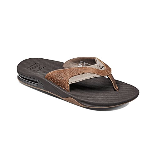 Reef Men's Leather Fanning II Flip Flop
