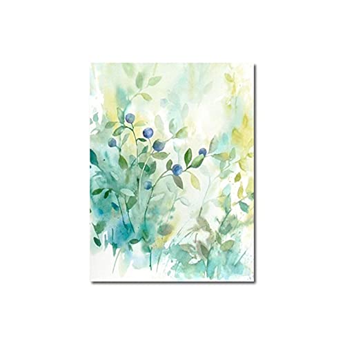 Toile arbres germination paysage vert pour décoration salon moderne