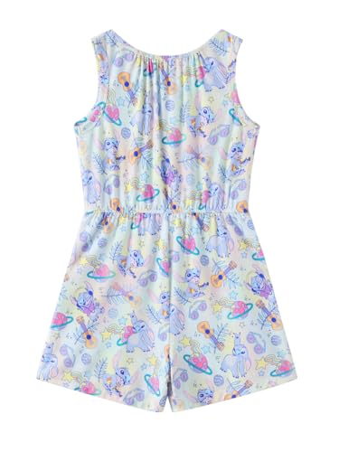 Image of Disney Princess Frozen Minnie Mouse Stitch Girls Romper With Pocket Sleeveless Jumpsuit One Piece Outfit For Toddlers & Kids