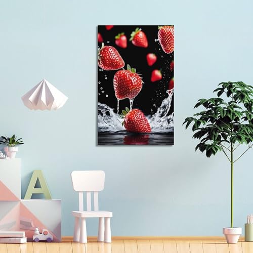 Poster fraises moderne 40x60 cm ZHOUKEG tableau mural suspendu