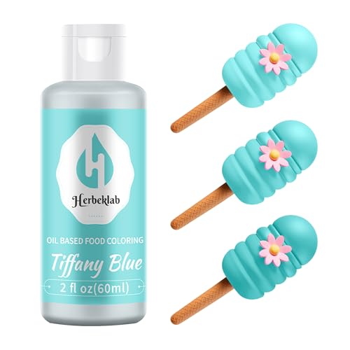 Tiffany Blue Oil Based Food Coloring – 2 fl oz Professional Grade Concentrated Oil Food Dye for Melting Chocolate, Candy Melts, Cake Pops, Strawberries &amp; Baking