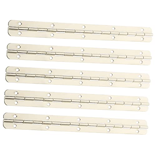 CIYODO Wooden Box Hinge 5pcs Piano Hinge 180 Degree Flush Mount Easy to Cut Strong