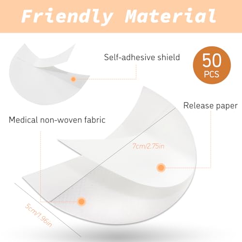 Image of TORMEN Eyeshadow Shields, Lint-Free Under Eye Pads, 50 Pcs | Lint-free eyeshadow stencil pads. Prevent fallout and residue. Makeup, eyelash extensions application. Portable, disposable.