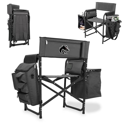 Boise State Broncos - Fusion Backpack Chair with Cooler, (Dark Gray with Black Accents)