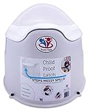 Potty Safe-Potty Training Toilet w/Child Proof Latch; Potty Chair; Training Potty;Potty Training; Toilet Training; Kids Potty Chair; Made in USA; Child Potty Chair; Non Slip feet (Light Grey)