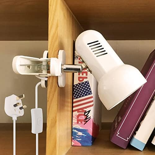 Zevnico Clip on Lamp, White Clip Light for Bed, Adjustable 360