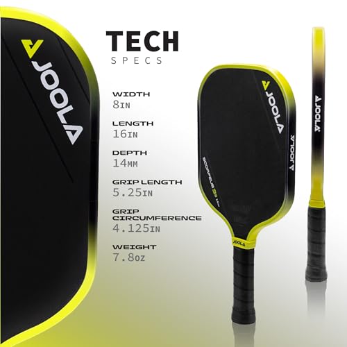 Image of JOOLA 3S Pickleball Paddles - Raw Carbon Fiber Surface for Power & Spin, Elongated, Wide Body & Aero Curve Designs - UPA-A Certified