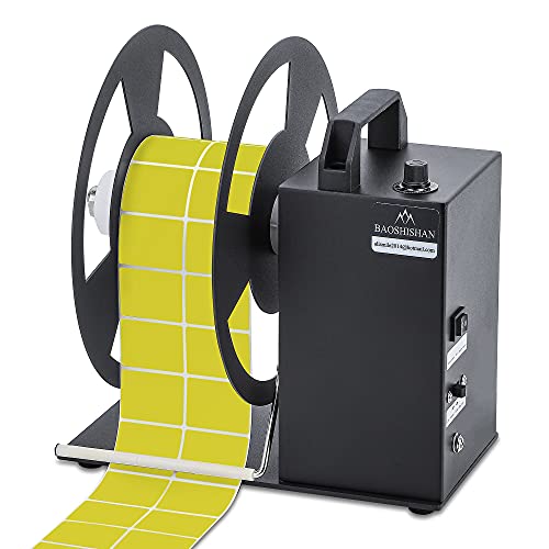 BAOSHISHAN Automatic Label Rewinder Rewinding Machine Label Width 180mm/7.1inch Core Holder 1/1.5/3 inch Roll Core Diameter 230mm/9inch 110V (A8)