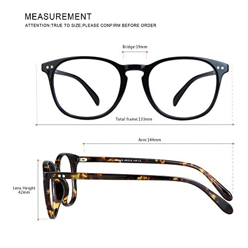 Image of Blue Light Blocking Glasses 3 Pack Square Frame Computer Gaming Reading Glasses Men Women Anti Eyestrain