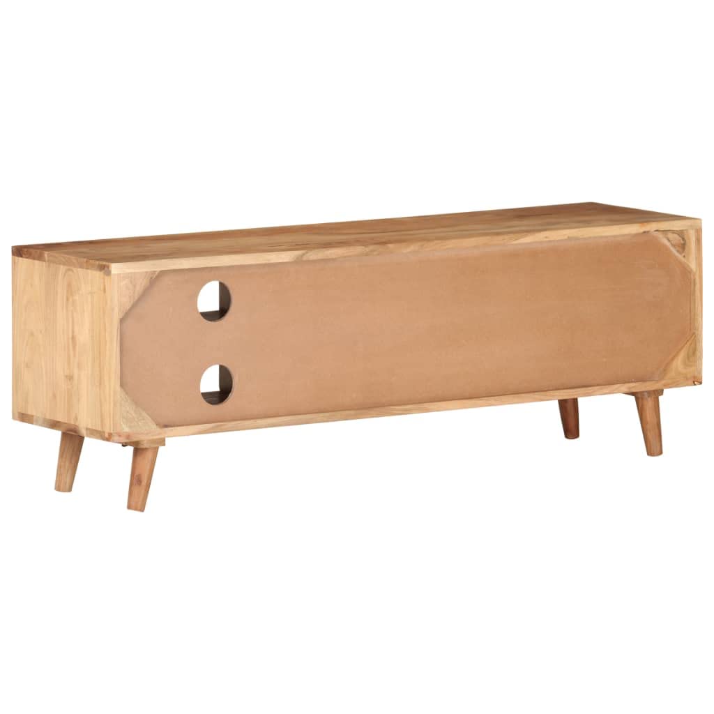 Szafka pod telewizor z litego drewna akacjowego 115x30x39 cm z 2