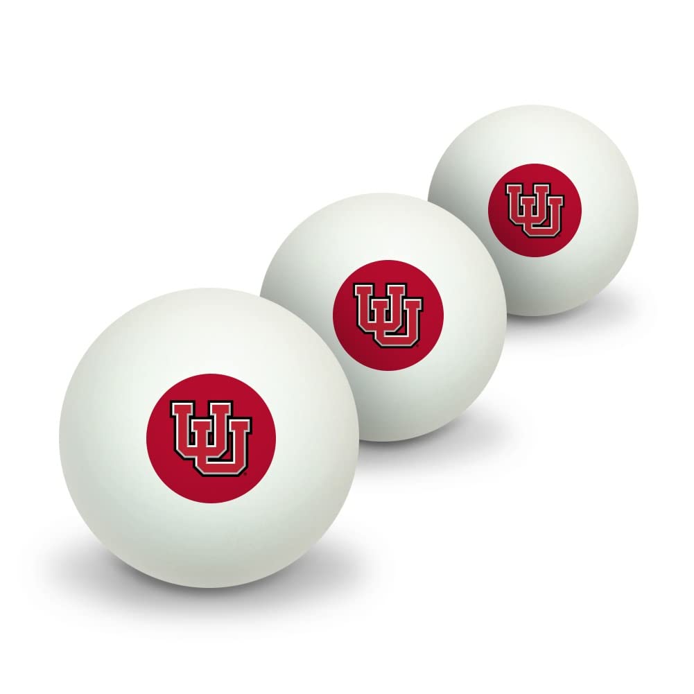 GRAPHICS & MORE University of Utah Logo Novelty Table Tennis Ping Pong Ball 3 Pack