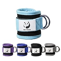 Slim Panda Ankle Strap For Cable Machine,Ankle Cuff For Kickbacks, Booty Hip Abductors,Glute Workouts, Leg Extensions, Curls For Men And Women, Adjustable With Double D-Rings - Color Black - Nombre De Estilo