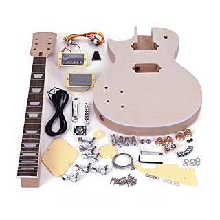 DIY Kit de construction guitare électrique,HUIOP LP Style inachevé Guitare électrique bricolage Kit ensemble acajou corps et cou Rose bois touche,kit de construction de guitare électrique style - Les Beatles, Paul McCartney, John Lennon, RIngo Starr, George Harrison DIY Kit de construction guitare électrique,HUIOP LP Style inachevé Guitare électrique bricolage Kit ensemble acajou corps et cou Rose bois touche,kit de construction de guitare électrique style – Image 5