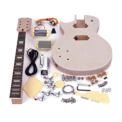 Dounan Kit de bricolage pour guitare électrique – Corps et manche en acajou – Rose – Touche en bois - Les Beatles, Paul McCartney, John Lennon, RIngo Starr, George Harrison Dounan Kit de bricolage pour guitare électrique - Corps et manche en acajou - Rose - Touche en bois – Image 6
