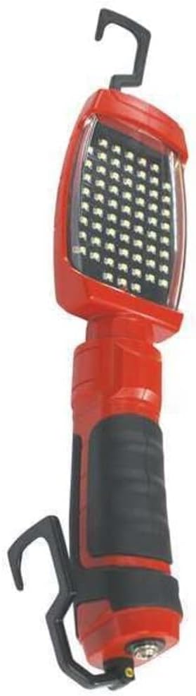 Lumapro 22FJ03 Cordless Hand Lamp, 64 Srfc Mt LED, 120V Lighting, Red, Black