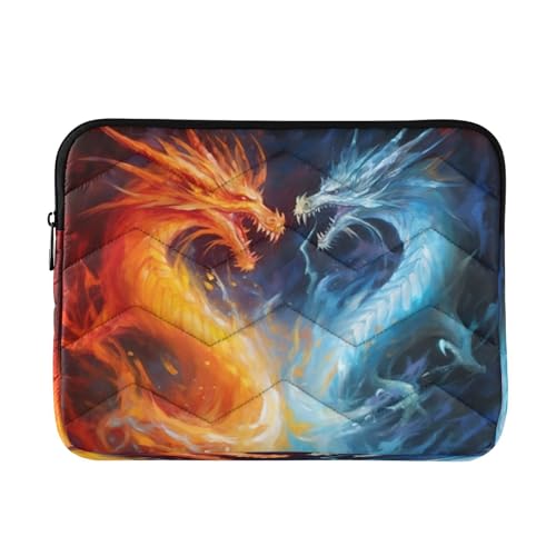 Funda para laptop 13-14 pulgadas con diseño dragones 3D miniatura 1