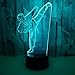 Produktbild Shuyinju Kreative 3D Led Vision Gradienten Karate Tischlampe Usb Taekwondo 3D Nachtlichter 7 Farbe Schlafzimmer Beleuchtung Dekor Für Geschenke Kinder