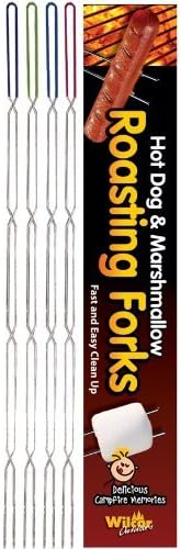 Campfire Roasting Forks with Coated Handles 33-inch, 4-pc Set