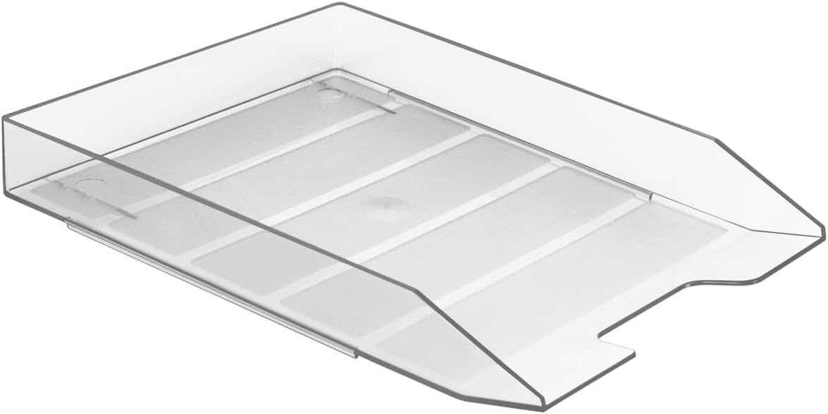 Acrimet 2-Tier Letter Tray - Front Load Desktop File Organizer, Letter/A4 Size, Pink