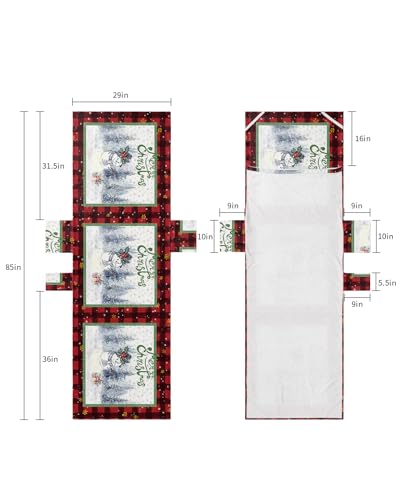 Red Plaid Christmas Snowman Beach Lounge Chair Towel Cover, Soft Chaise Lounge Towel with Side Pockets Patio Pool Chairs Cover for Beach/Pool Sunbathing 29x85 Xmas Winter Snowflake