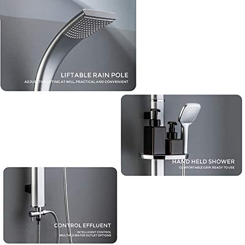 Ensemble de robinet de douche mural multifonctionnel pour rénovation salle de bain