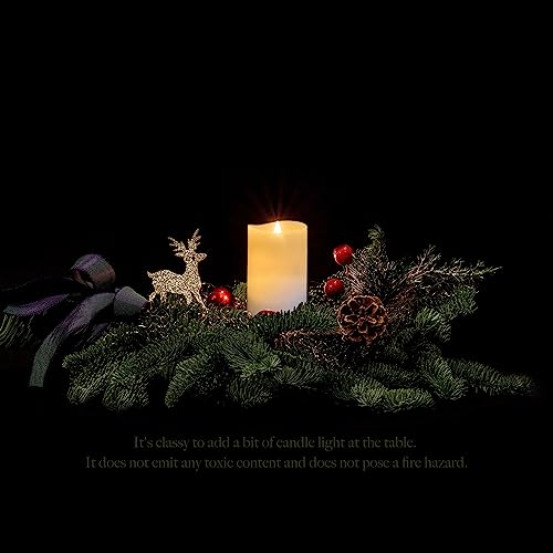Softflame Flameless Led Candles With Remote Control, Flickering 3D Moving Flame Battery Operated Candles In Real Wax Shell For Indoor Use, Home Decor Ivory 4 X 6 #TOP1