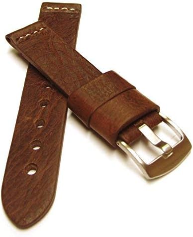 Cinturino per orologio da 22 mm, robusto stile vintage con fibbia ad  ardiglione largo, marrone scuro opaco : Amazon.it: Orologi