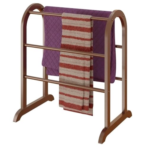 Pemberly-Row-Solid-Wood-Quilt-Blanket-Rack-Closet-Organizer-in-Antique-Walnut Pemberly Row Solid Wood Quilt Blanket Rack Closet Organizer in Antique Walnut