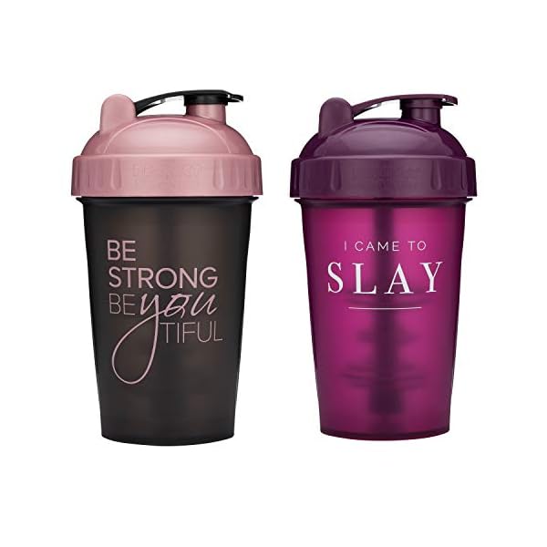 GOMOYO 590 ml Shakerflasche mit Action-Rod Mixer | Shaker Cups mit motivierenden Zitaten | Protein-Shaker Flasche ist…