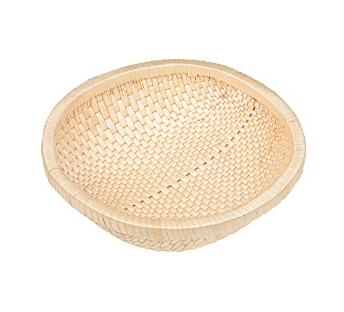 ??? ZSH Wicker basket Handwoven Bread Basket, Woven Tabletop Serving Basket (27CM/10.6'')