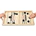 MOMSIV Fast Sling Puck Game, Jeu de rondelle de Fronde Rapide, Jeu de Table de Jeu Gagnant de Palet de Fronde en Bois drôle, Jeu de fête interactif Parent-Enfant pour Enfants