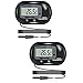 Thlevel 2PCS Termómetro Digital LCD con Exterior Sonda y Ventosa para Acuario, Pecera, Terrarios, Pecera y Recipiente de Vidrio(Rango de medición:-50~70 °C )
