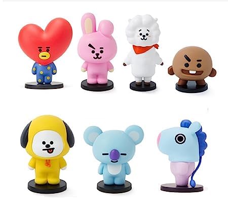 Trunkin BT21 BTS Standies Action Figures Figurines Tata RJ Koya