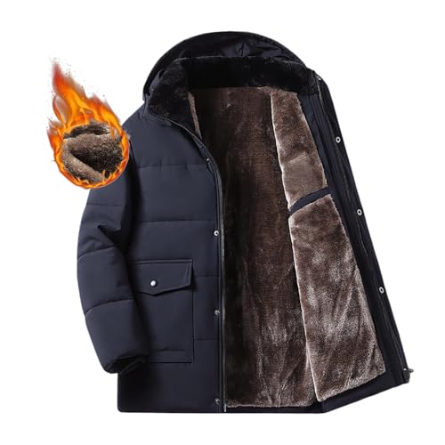 Chaqueta de hombre de color sólido holgada contra el viento frío