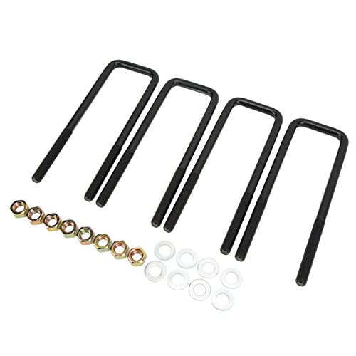 Brilluxa 10in Black Steel Eixo Traseiro U Bolts Heavy Duty Square Bend U Bolts Substituição para S i