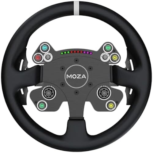 MOZA CS V2P Sim Racing Steering Wheel 13-inch for PC, Black