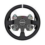 MOZA CS V2P Racing Wheel for PC Gaming Steering Wheel, 13 Inch Aviation Grade Aluminum Alloy Rim, Carbon Fiber paddles, RGB Indicator, Pressable Joysticks and customizable controls