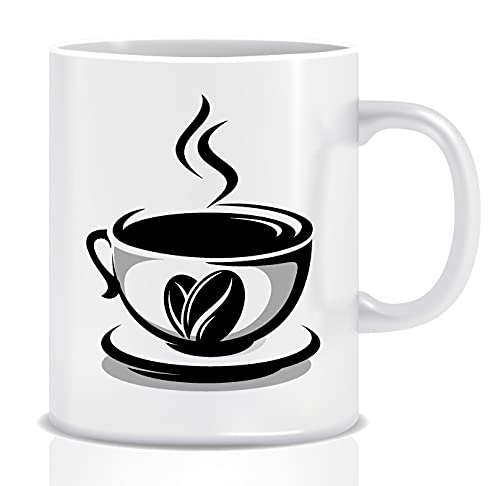 Taza de Cerámica Blanca 11oz Con Diseño Doble miniatura 2