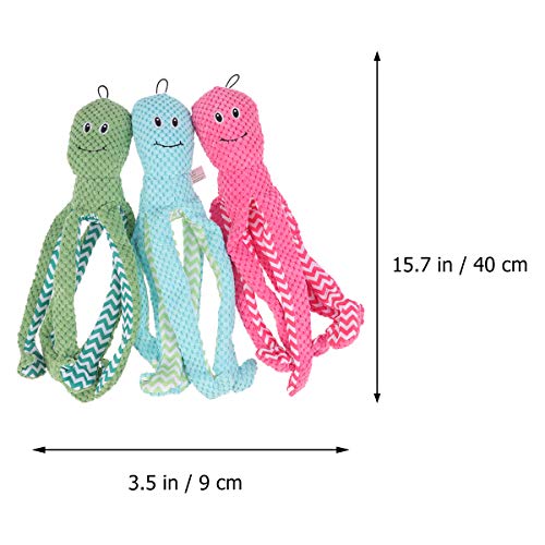 POPETPOP 3 peças de brinquedo de corda para cães com barulho de pelúcia, pernas longas interativas p