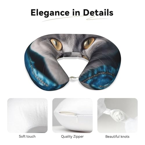 Almohada de Viaje Memory Foam Negra Ergonómica miniatura 3