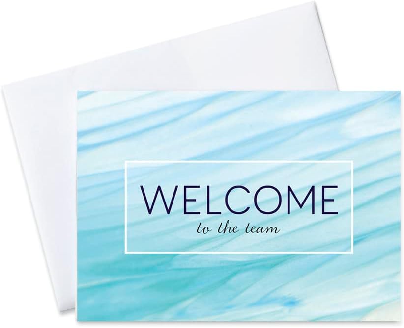 CEO Cards - Business Welcome Greeting Cards (Team Onboarding), 5x7 Inches, 25 Cards & 26 White Envelopes (W1801)