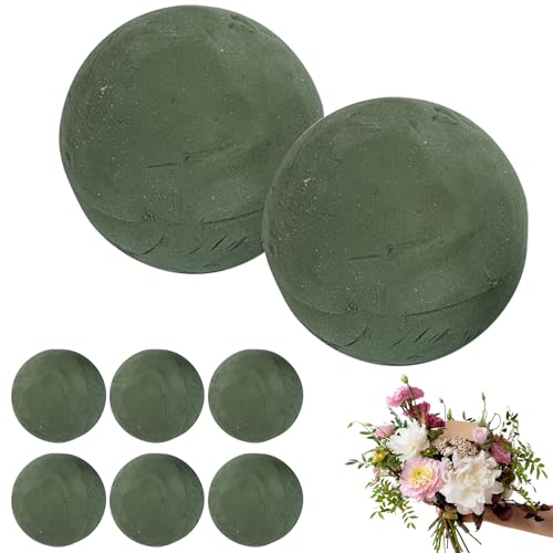 Pineeseatile Mousse Florale 8pcs 3,54 Pouces Absorbants de Fleuriste pour Arrangements Floraux - Boules de Mousse Bricolage