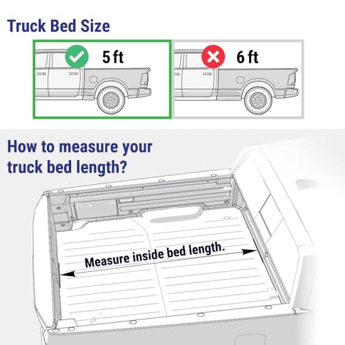 Syneticusa MB Retractable Truck Bed Cover for 2016-2026 Tacoma | 5ft (60”) Short Bed | Aluminum Hard Retractable Tonneau Cover | Waterproof Low Profile