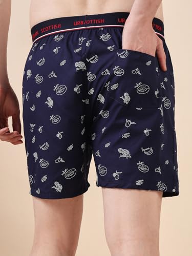 Image of Urban Scottish Ultra-Comfortable Men's Boxer Pants (Pack of 4), 100% Cotton with Stylish Print, Soft & Stretchy Elastic Waist Band, Dynamic Movement & Hardwearing Stitching,Breathable Gentle Snug Fit