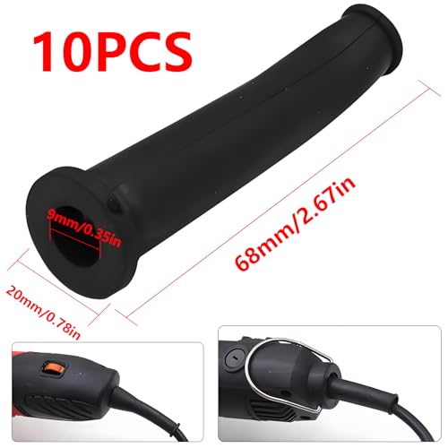 Seutmrou 10 Piezas Funda de goma para cables, Protectores de Cable de Alimentación, Cubierta protectora de goma de alambre Adecuado para Amoladoras Angulares, Taladros y Herramientas Eléctricas - imagen 2