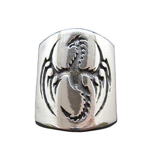Bague dragon argent 925 sterling pour homme et femme anti-allergie R002022