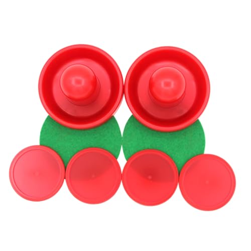 GALPADA Accesorios para Hockey de Aire con Paletas Rojas Ergonómicas y Discos Deslizantes para Mesa de Familiar y Recreativa