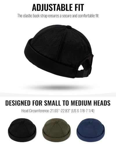 Image of CLAPE Lightweight Breathable Brimless Cap Street Casual Versatile Summer Quick Dry Docker Cap No Brim Sailor Cap Leon Cap